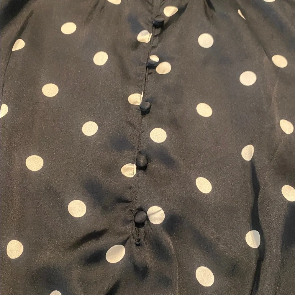 Haver Black and White Polka Dot Blouse - Picture 4 of 7